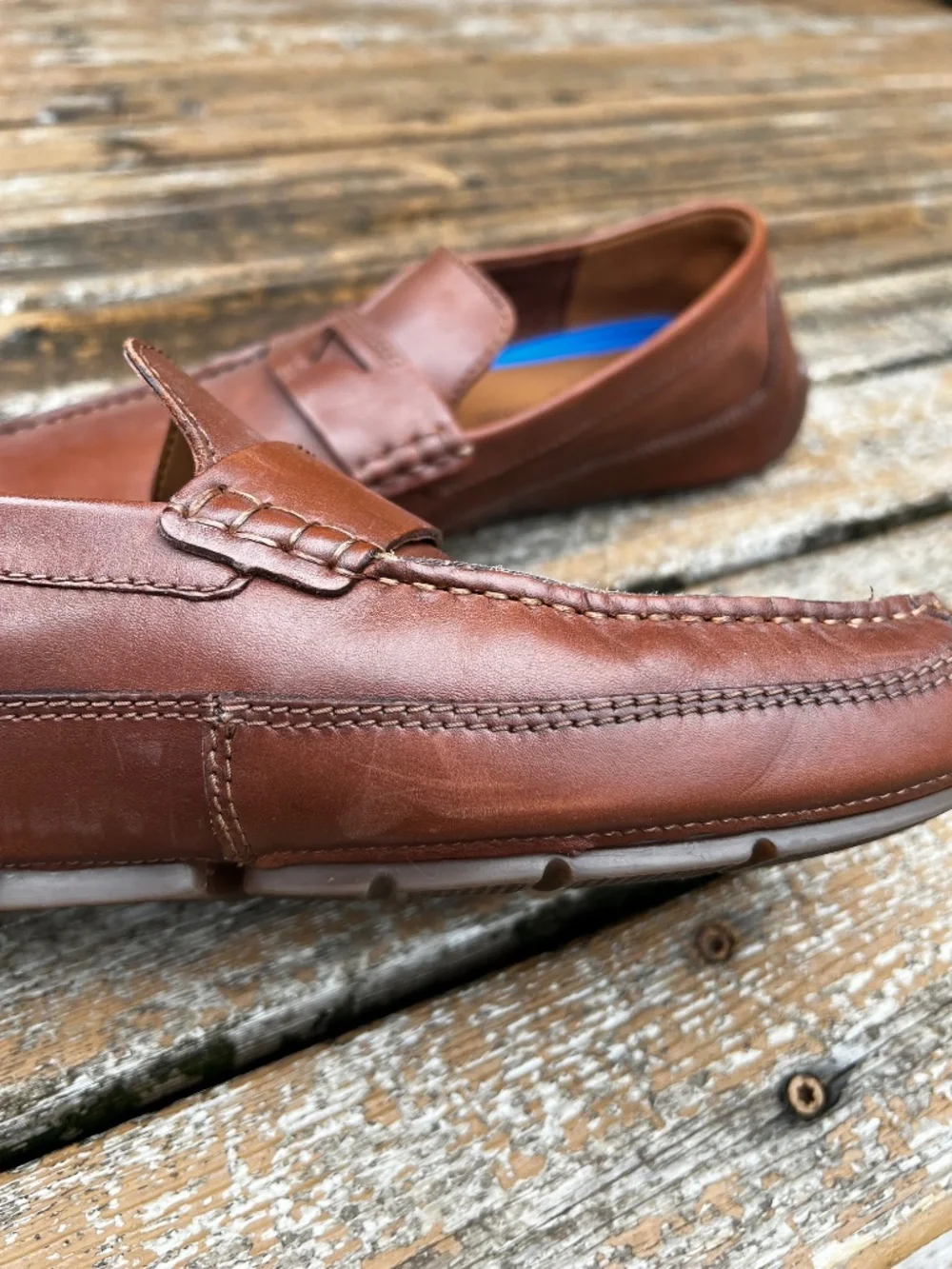 Clarks Markman Way Dark Tan Leather US 12